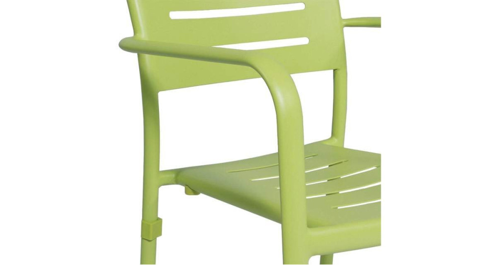 Lot 20 fauteuils jardin empilables citron vert Paris