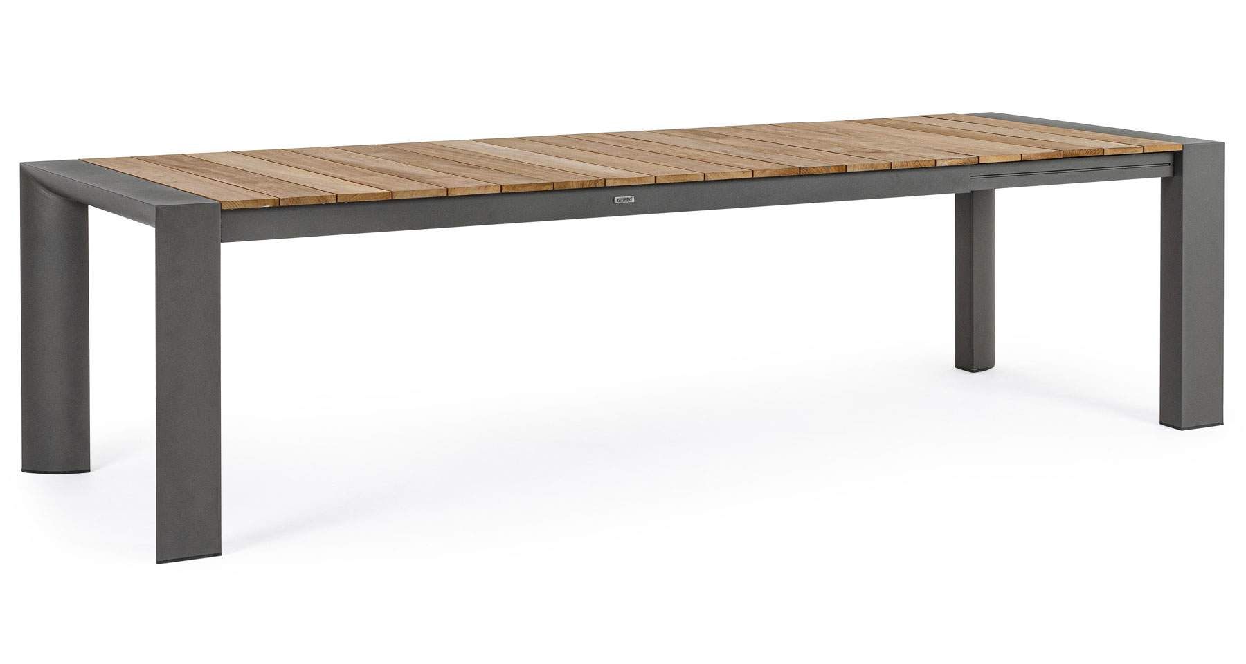 Table jardin extensible 14 ou 16 personnes en teck et alu Cameron