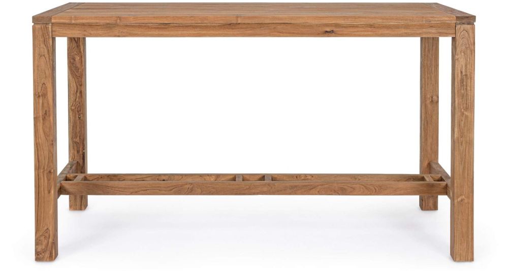Table haute de bar en teck recyclé 180 x 80 cm Maricruz