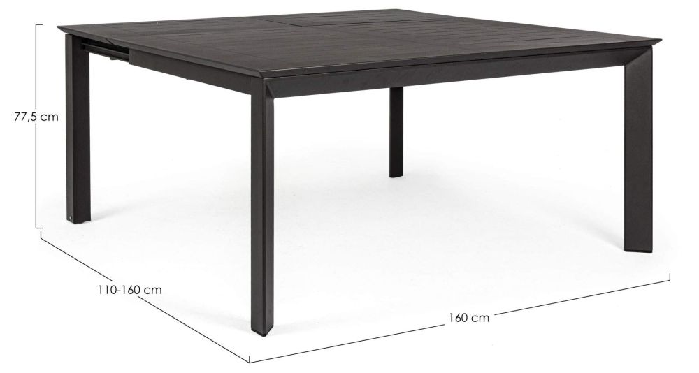 Table rectangle extensible en carré Konnor