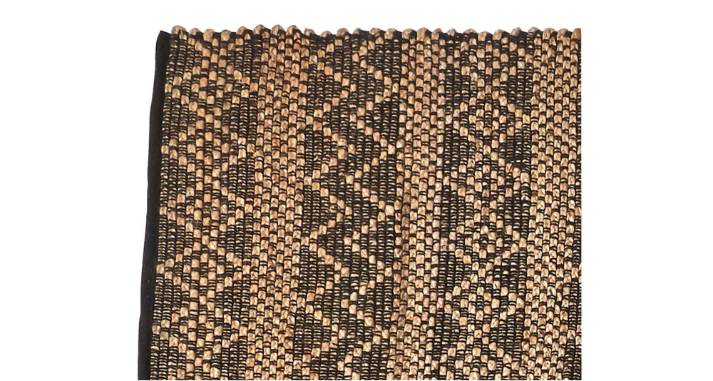 Tapis Bolade coton et jute motifs géométriques