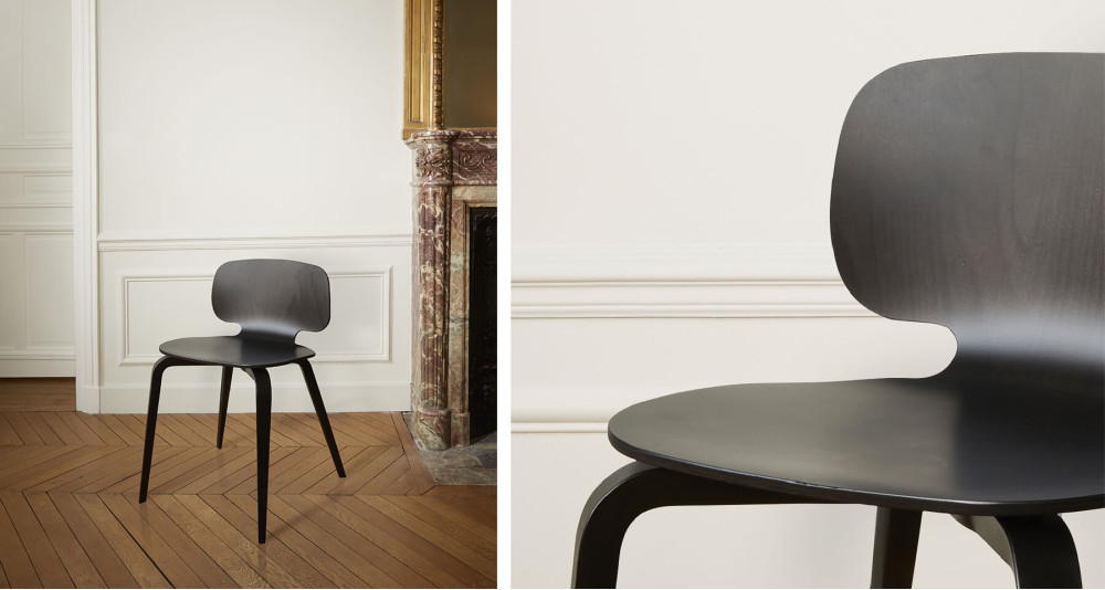 Chic, moderne et vintage à la fois, dans sa version noire la chaise H10 est très élégante.