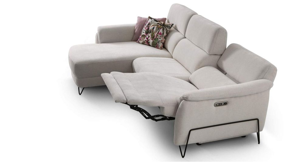Canapé d'angle avec 2 relax électrique Estelle