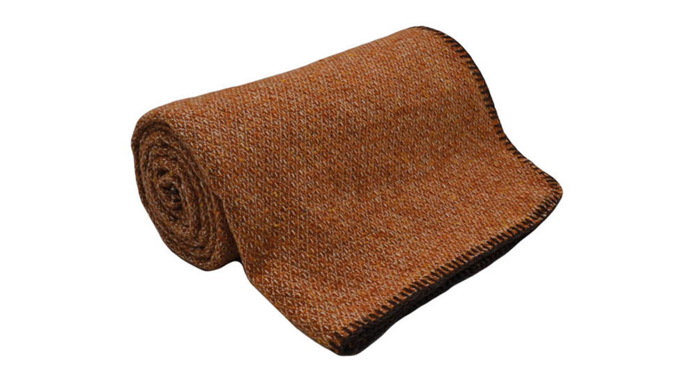 Plaid Sète en laine micro-motif losange