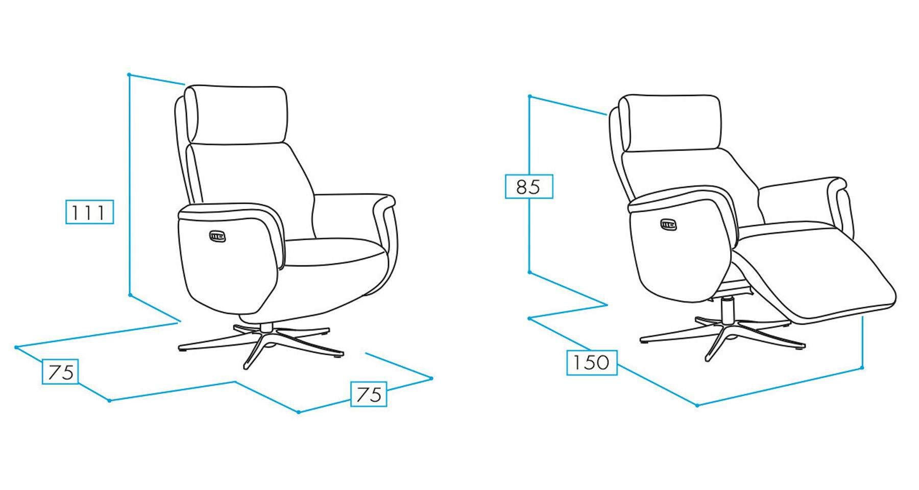 Fauteuil relax avec Roulettes électrique 2 moteurs France MODULO