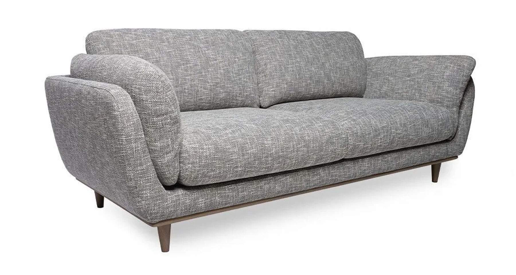 Canapé Convertible 3 Places Velours Chiné Lamar - Droit, Vert, 205x96x95 Cm, Couchage D'appoint