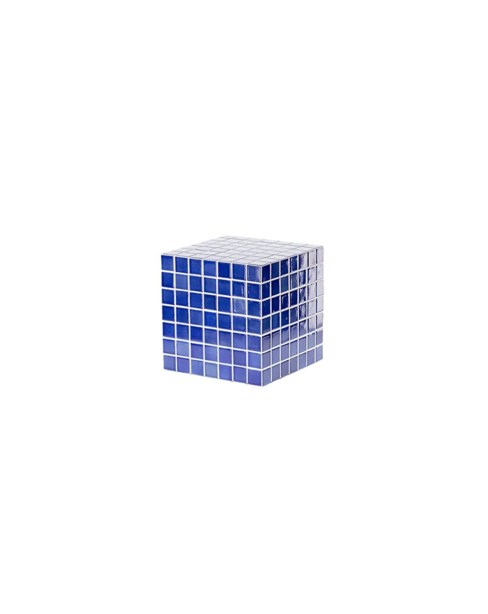 Table d'appoint cube mosaique en céramique Kuboa vert