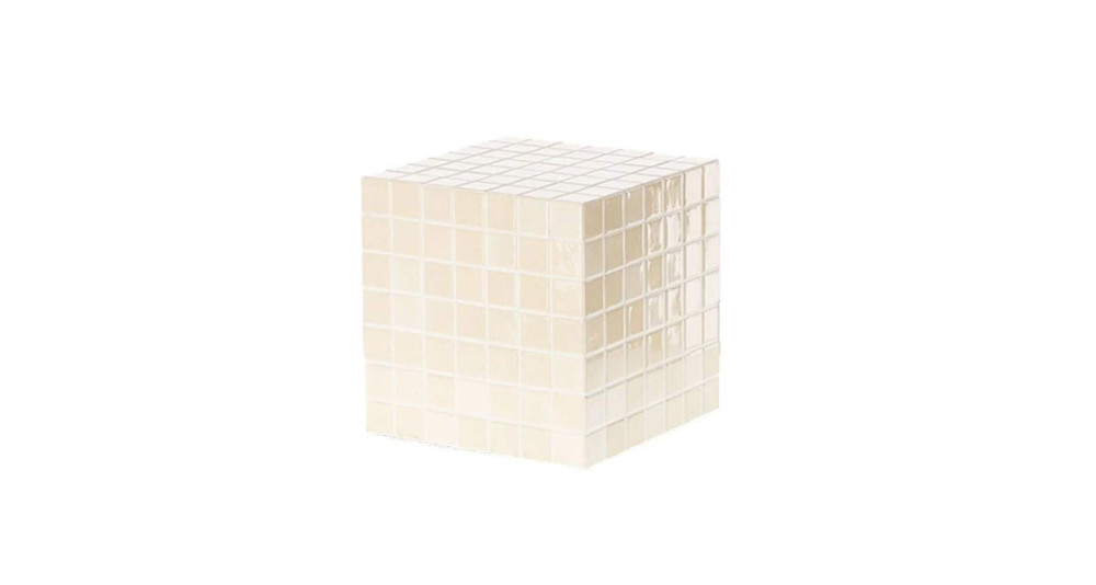 Table d'appoint cube mosaïque en céramique Kuboa