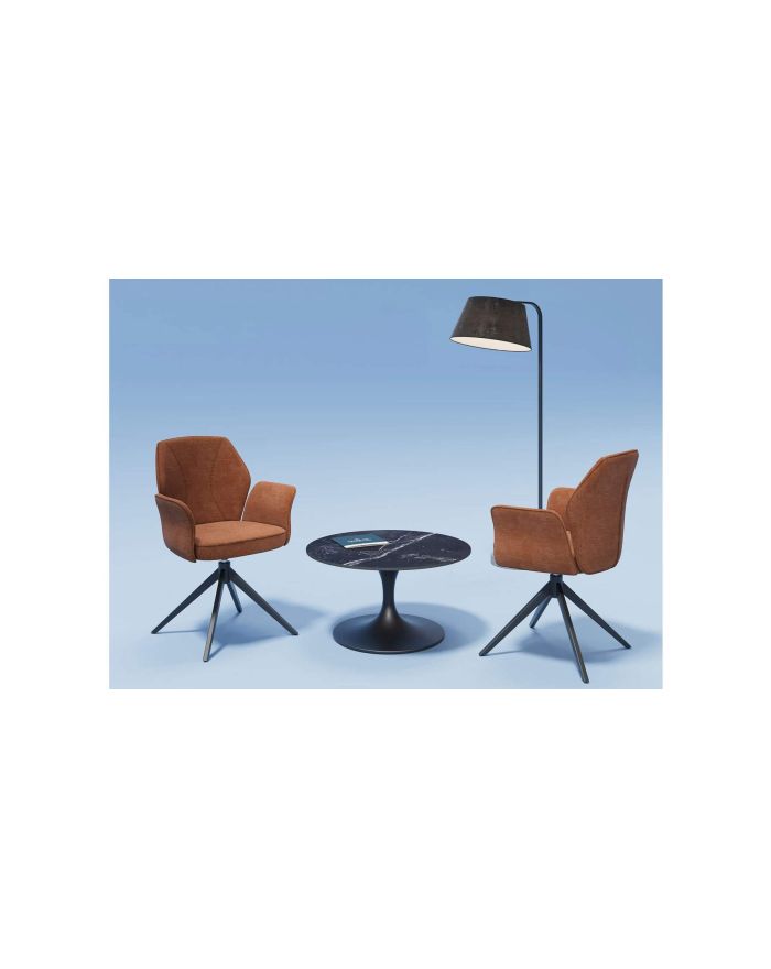 Lot 2 chaises design à 4 pieds Viviane terracotta - 3