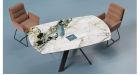 Grande table ronde extensible 12 personnes Austin céramique marbre doro - 5