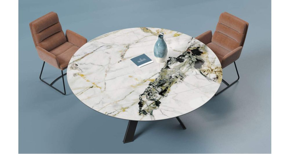 Grande table ronde extensible 12 personnes Austin