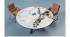 Grande table ronde extensible 12 personnes Austin céramique marbre doro - 6
