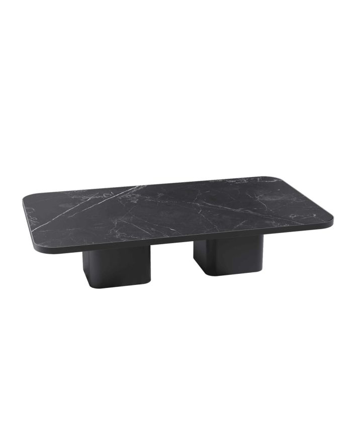 Table basse en céramique design Noémie céramique marbre marquina - 2