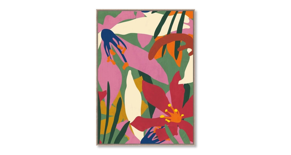 Tableau floral Mahina 104 x 144 cm