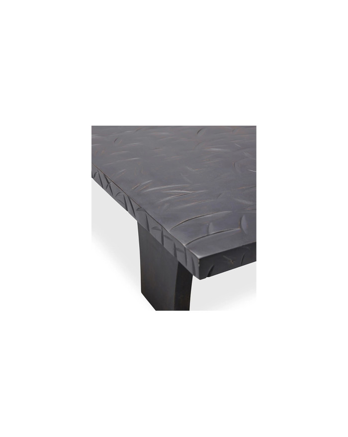 Table basse noire rectangulaire en bois de manguier Vinh