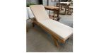 Lot 6 transats bois de teck pour piscine Oxford