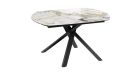 Table céramique extensible pied central 6/8 personnes Gizeh céramique marbre Doro - 3