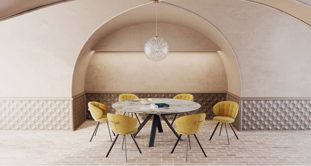 Grande table ronde extensible 12 personnes Austin
