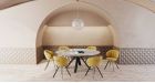 Grande table ronde extensible 12 personnes Austin Marbre Doro
