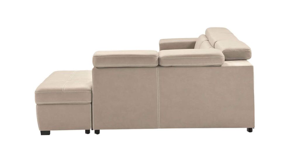 Canapé d'angle convertible avec poufs modulables Avila