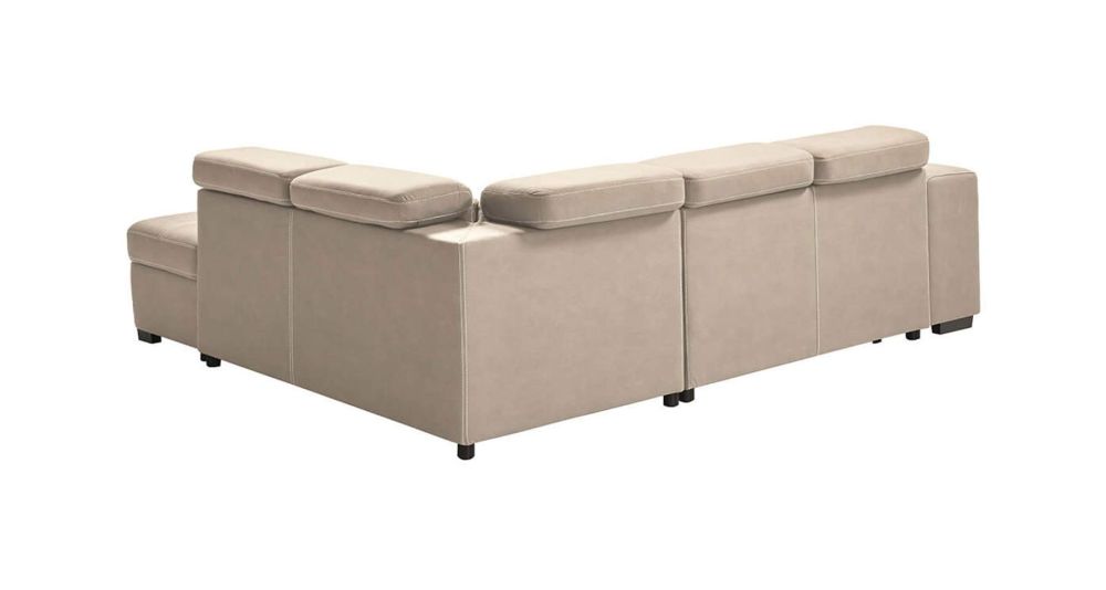 Canapé d'angle convertible avec poufs modulables Avila
