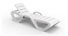 Lot 24 transats empilables Monoblock blanc - 3
