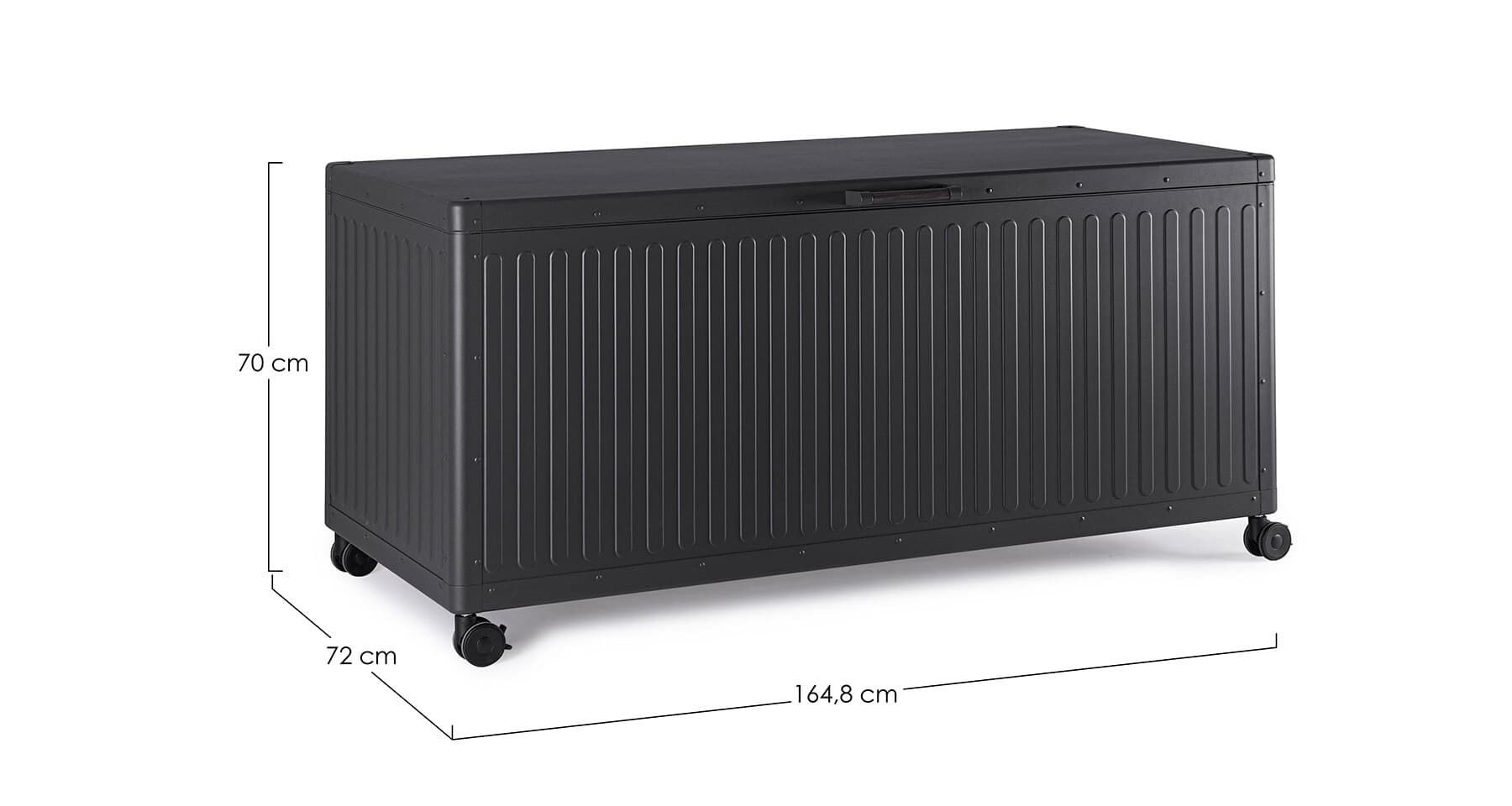 CASARIA® Coffre de jardin extérieur XXL Gris Coffre de rangement avec