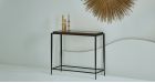 Console plateau en verre fumé Igloo 80 cm - 1