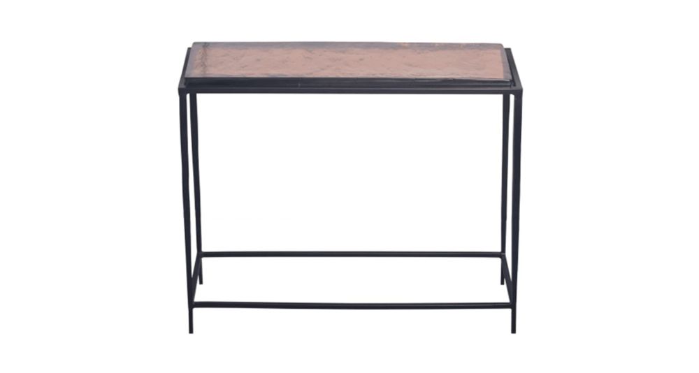 Console plateau en verre fumé Igloo