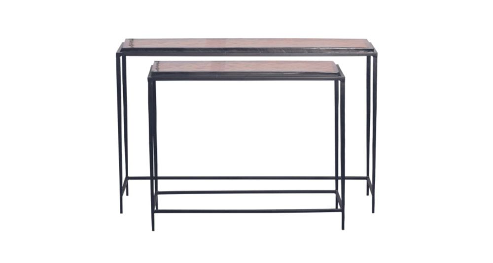 Console plateau en verre fumé Igloo