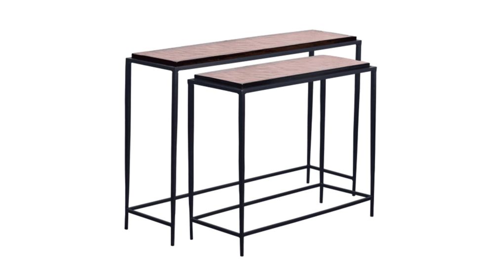 Console plateau en verre fumé Igloo