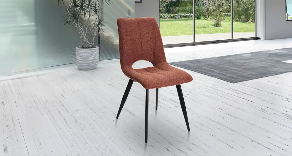 Lot de 2 chaises Coralie, assises élégantes pour repas conviviaux