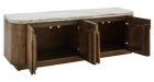 Meuble TV design bois et marbre - 6