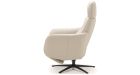Fauteuil relax cuir électrique gris perla - 2