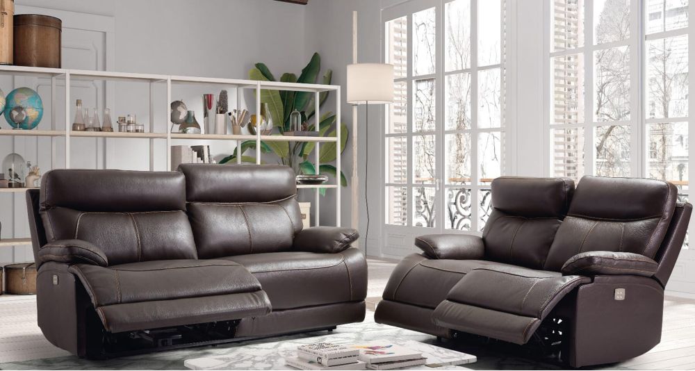 Fauteuil relax électrique en cuir Burgos