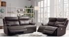 Fauteuil relax électrique cuir marron Burgos - 2