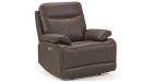 Fauteuil relax électrique cuir marron Burgos - 1