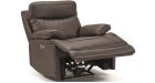 Fauteuil relax électrique cuir marron Burgos - 3