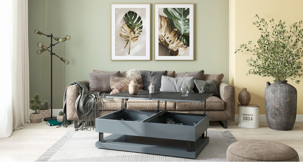 Table basse relevable 2 plateaux Hambourg