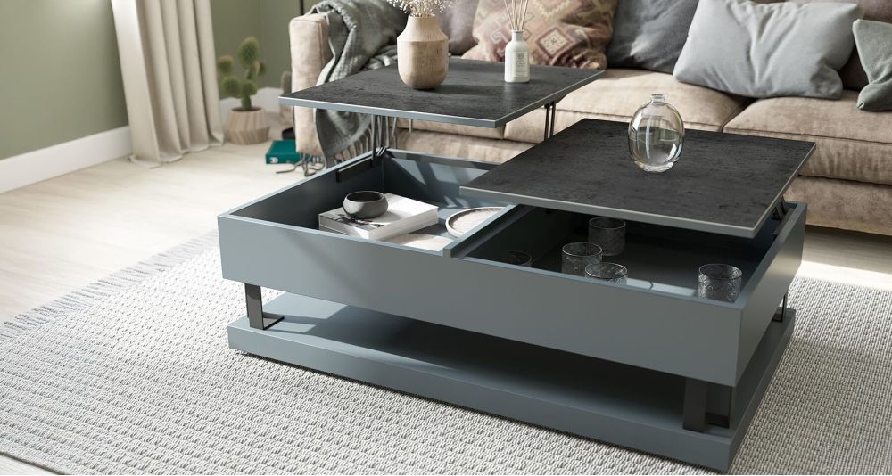 Table basse relevable 2 plateaux Hambourg