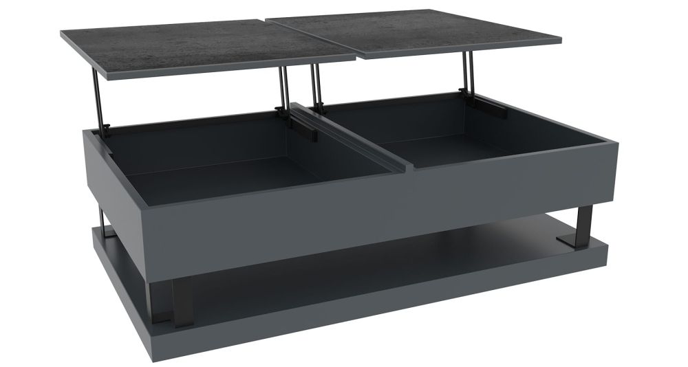 Table basse relevable 2 plateaux Hambourg