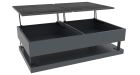 Table basse relevable 2 plateaux Hambourg gris foncé - 3