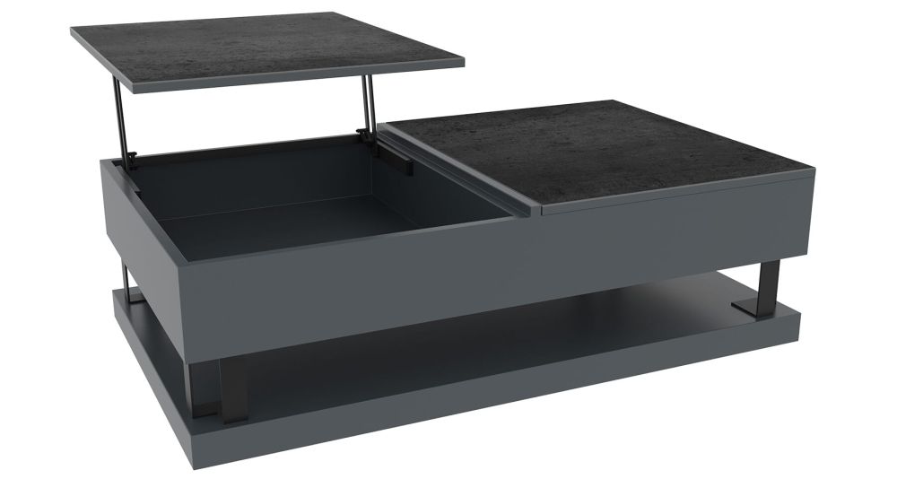 Table basse relevable 2 plateaux Hambourg