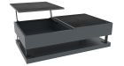 Table basse relevable 2 plateaux Hambourg gris foncé - 2