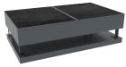 Table basse relevable 2 plateaux Hambourg gris foncé - 1