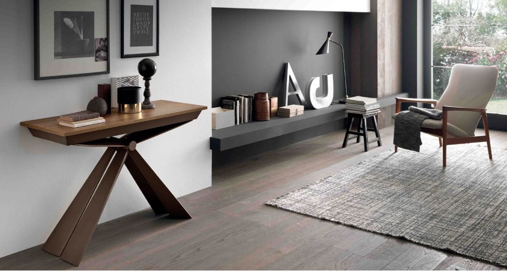 Console Genesi extensible, table gain de place design pour repas