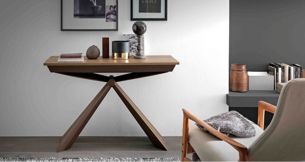 Console Genesi extensible, table gain de place design pour repas