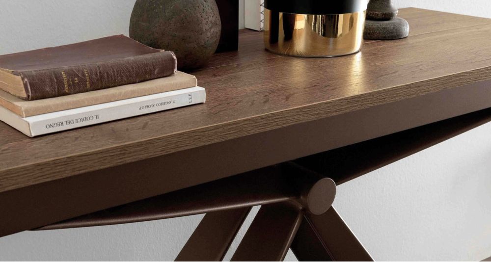 Console Genesi extensible, table gain de place design pour repas