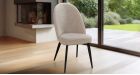 Lot 2 chaises Elina - Blanc crème - 3