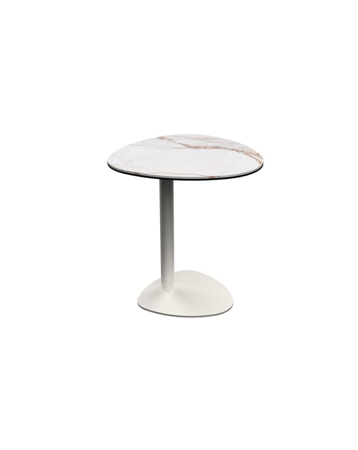 Table basse céramique forme pétale Sintra 50 x 50 cm -1